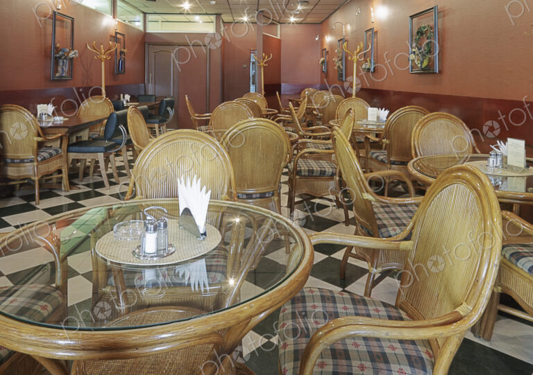 Cafe With Rattan Furniture