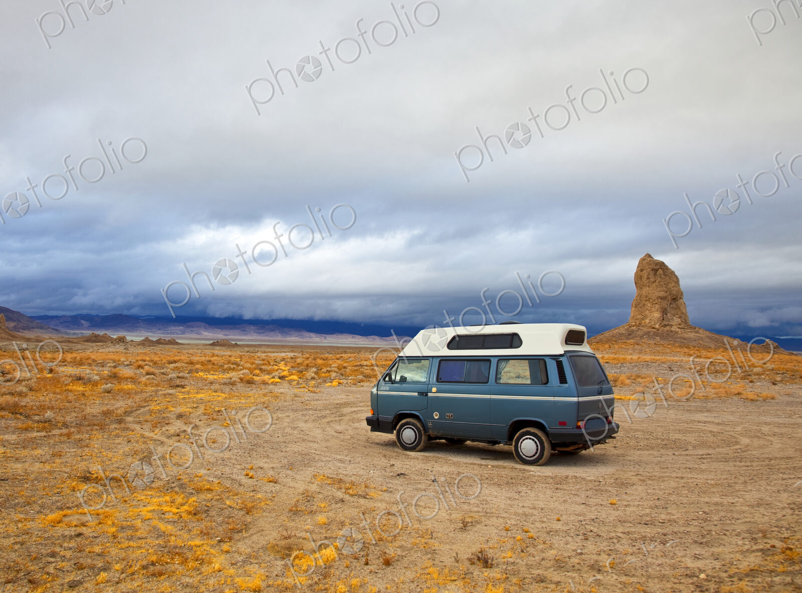 Camper in Trona Pinnacles