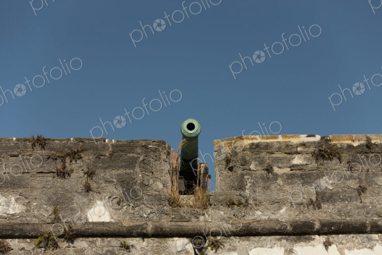 Cannon in the battlements of the Castillo de San Marcos, built by the Spanish in 1672.