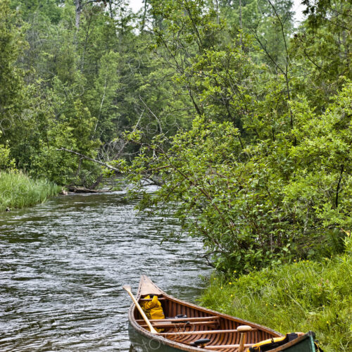 Canoe at a Woodland Stream Canoe at a Woodland Stream