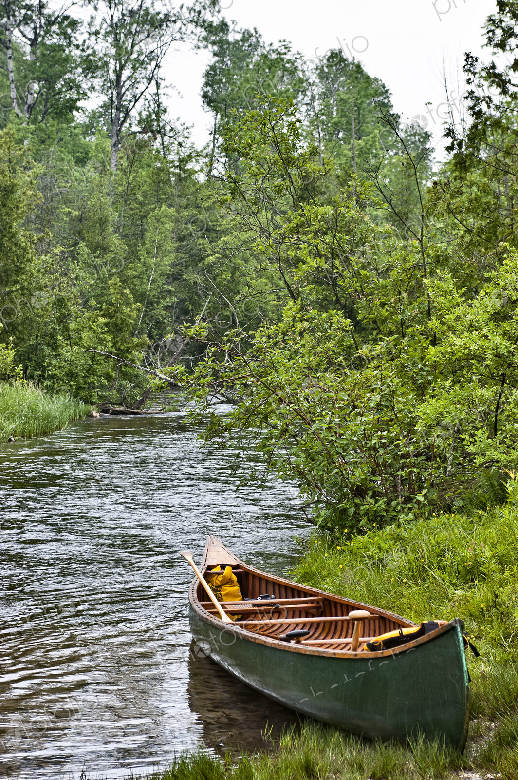 Canoe at a Woodland Stream