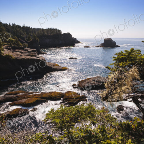 Cape Flattery, Neah Bay, Makah Indian Reservation, view of the coastline and offshore… Cape Flattery, Neah Bay, Makah Indian Reservation, view of the coastline and offshore…