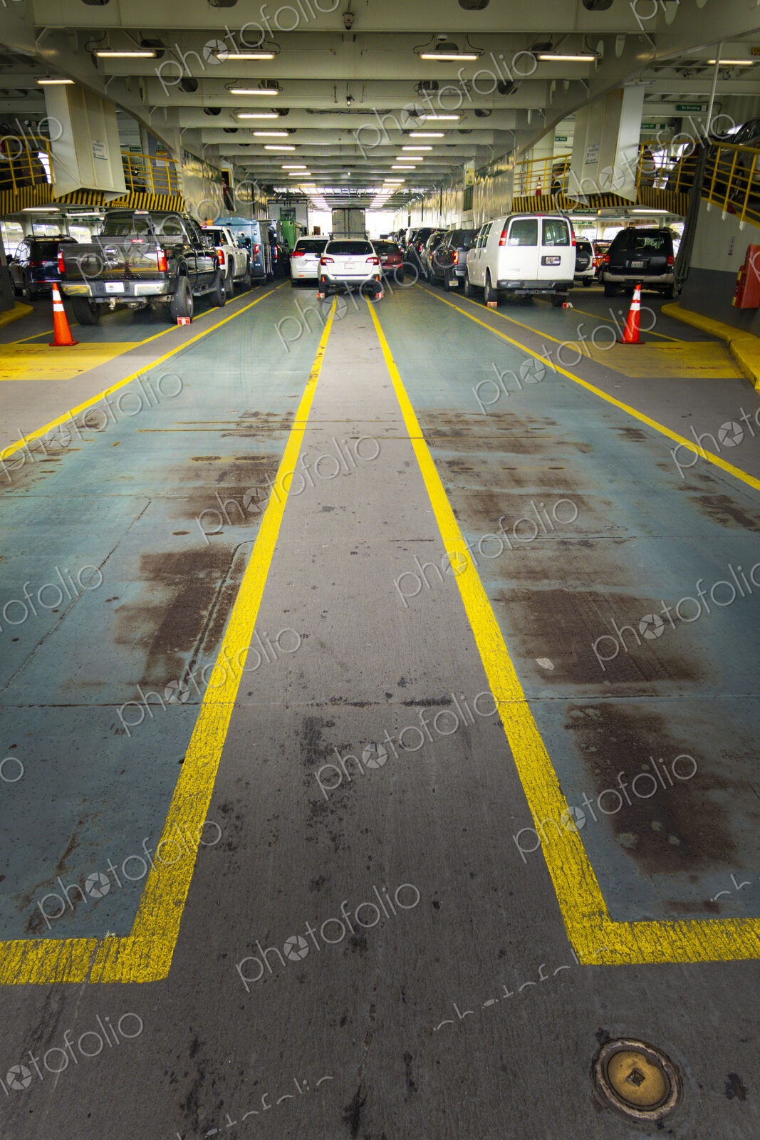 Car deck of the Spokane ferry, Seattle, WA USA