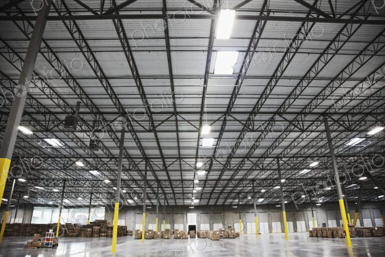 Cardboard boxes in warehouse