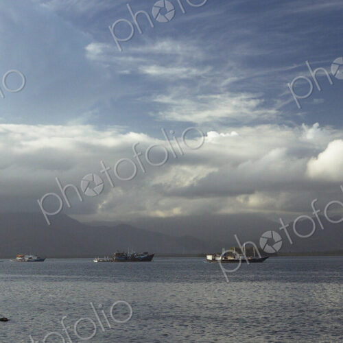 Cargo Ships In Bay Cargo Ships In Bay