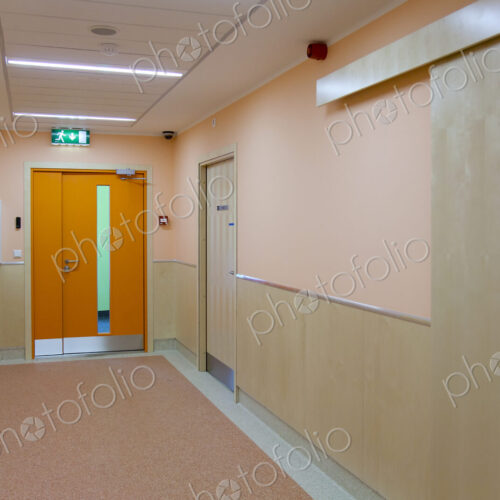 Carpeted Hospital Hallway