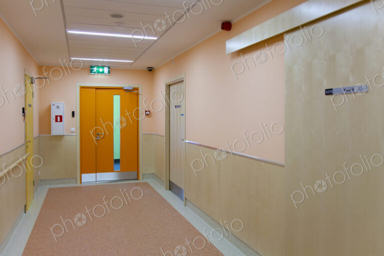 Carpeted Hospital Hallway