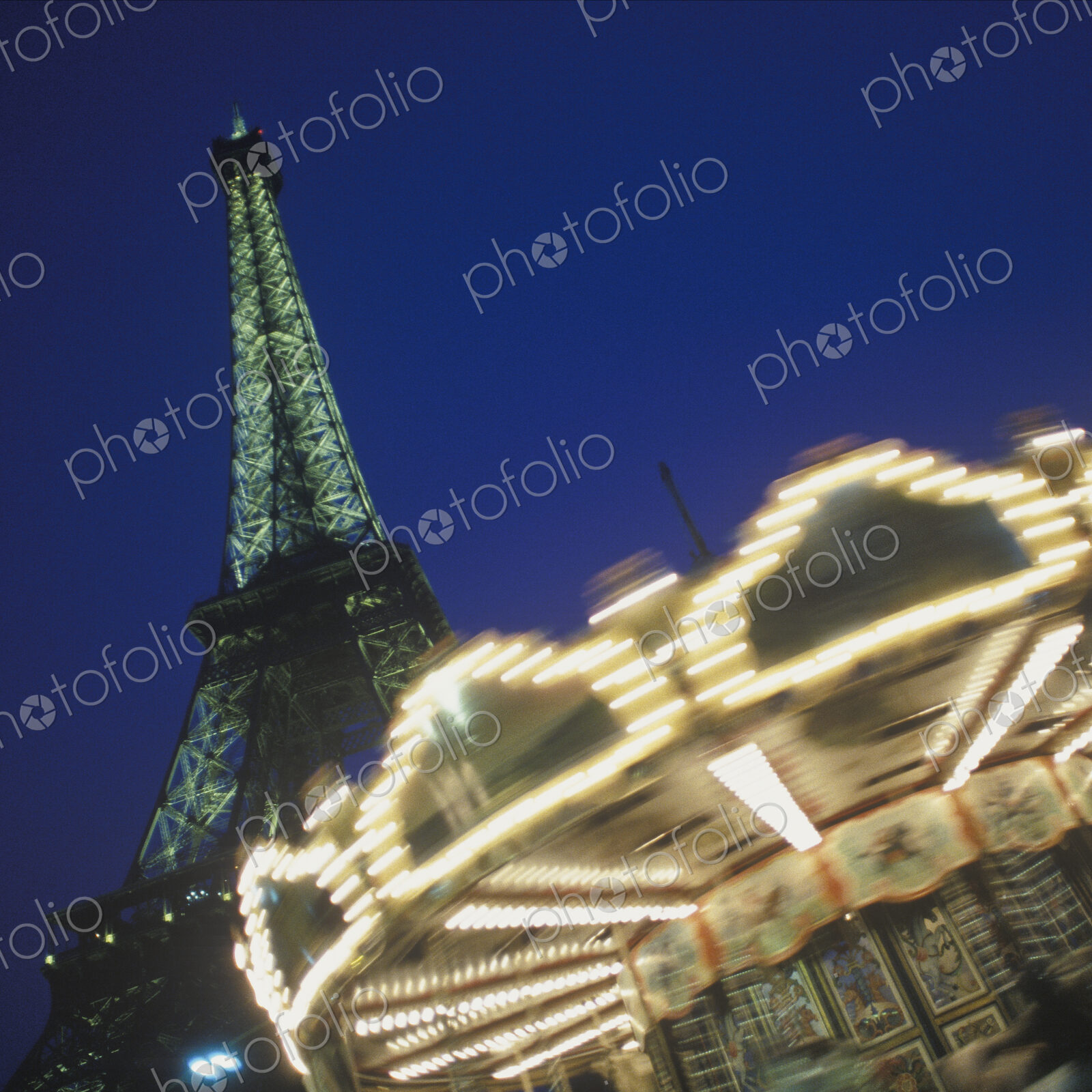 Carrousel with Eiffel Tower in Background