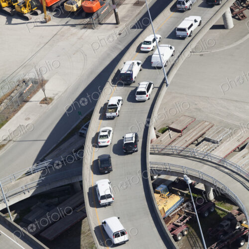 Cars on an Exit Ramp