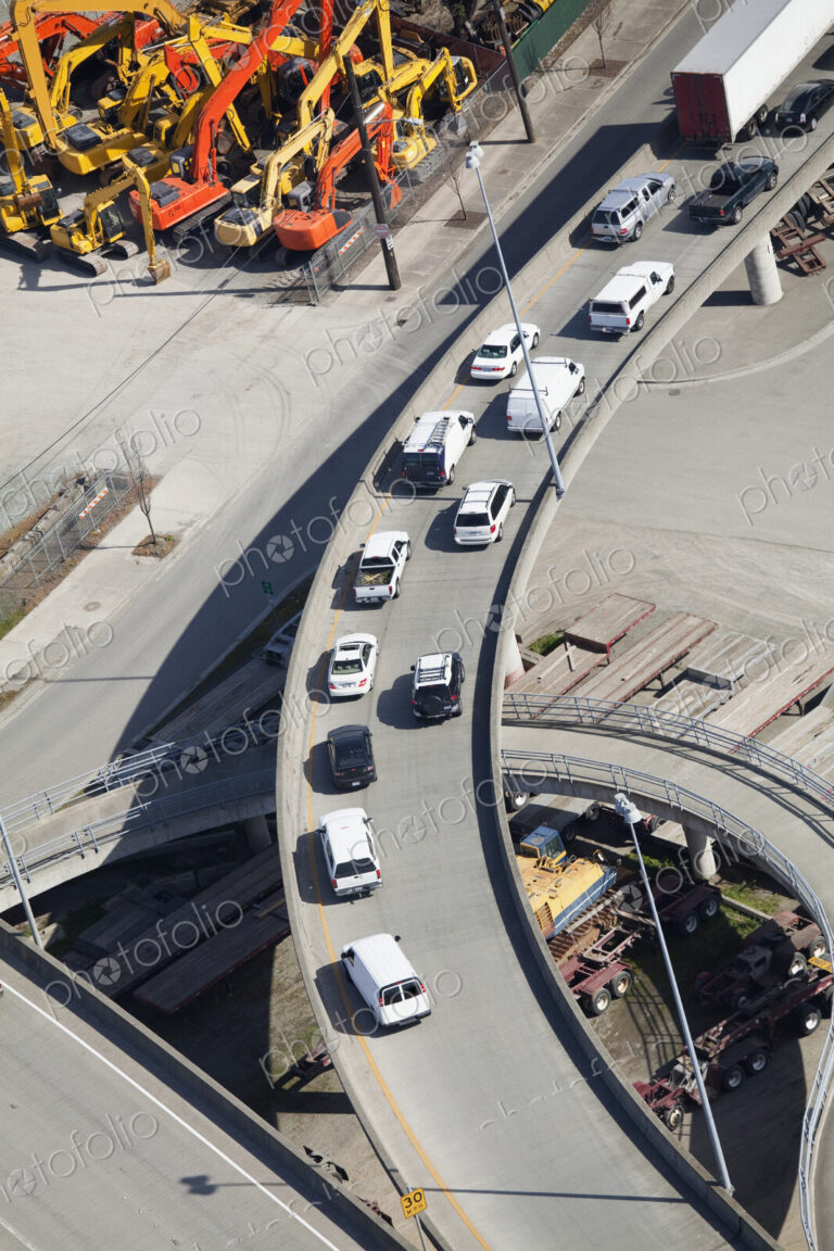 Cars on an Exit Ramp