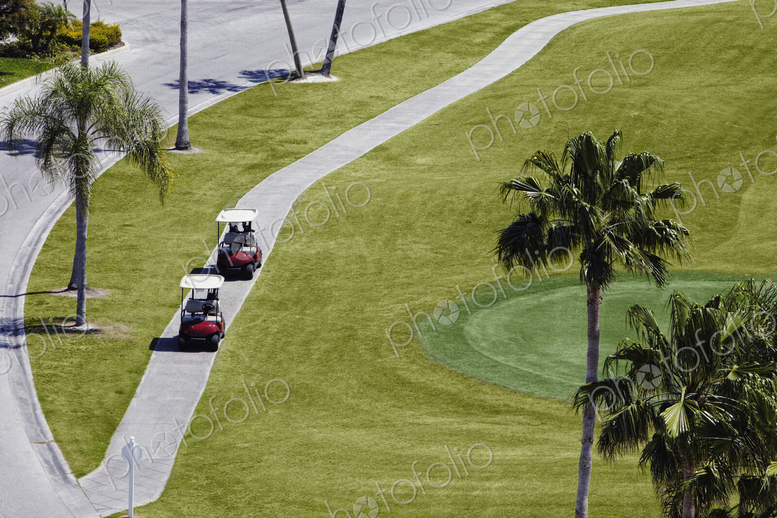 Carts on a Golf Course