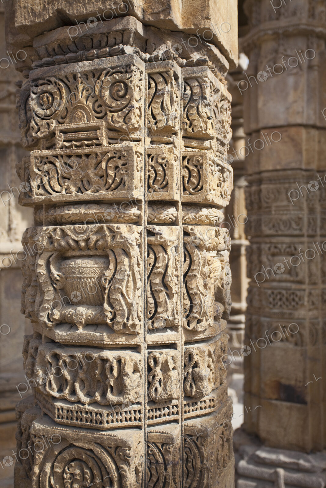 Carved Pillars in the Qutub Complex