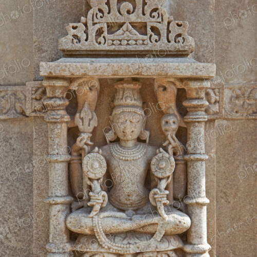 Carving at Sas-Bahu Temple at Eklingji