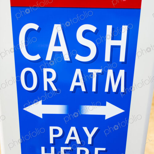 Cash or ATM sign, USA Cash or ATM sign, USA