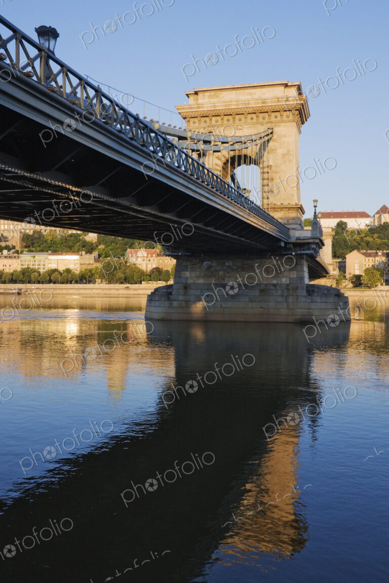 Chain Bridge Spanning a River
