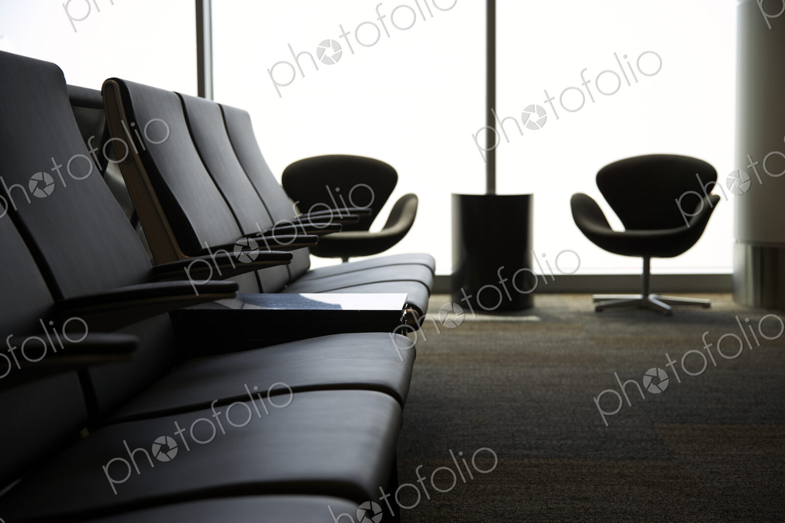 Chairs in airport waiting area