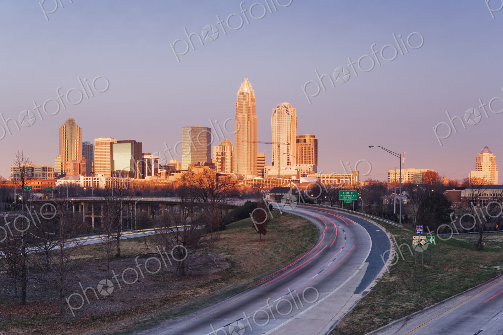 Charlotte Skyline at Sunrise