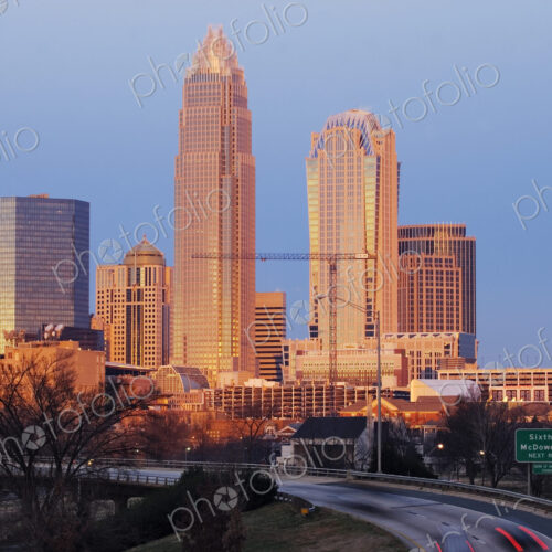Charlotte Skyline at Sunrise