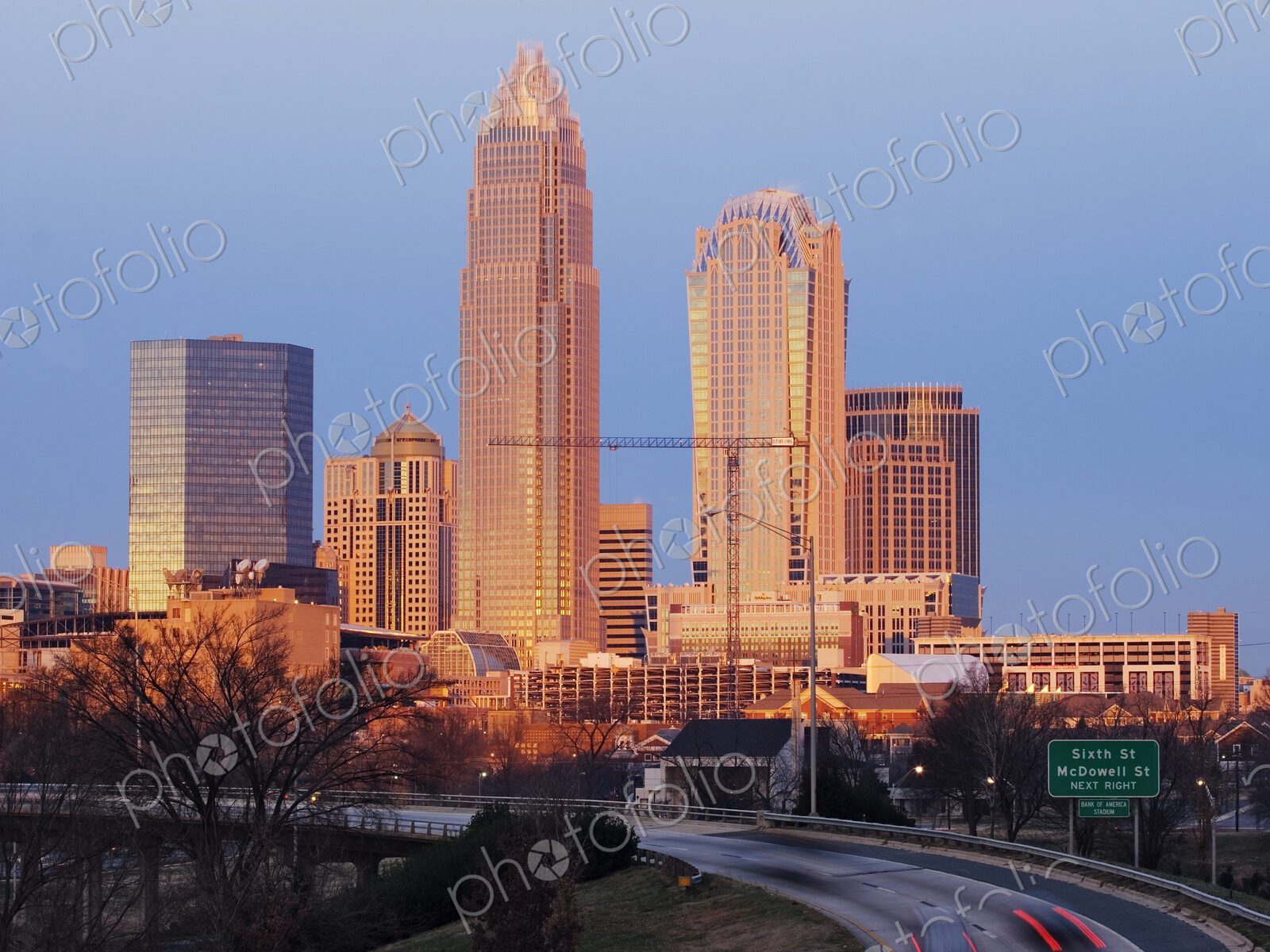 Charlotte Skyline at Sunrise