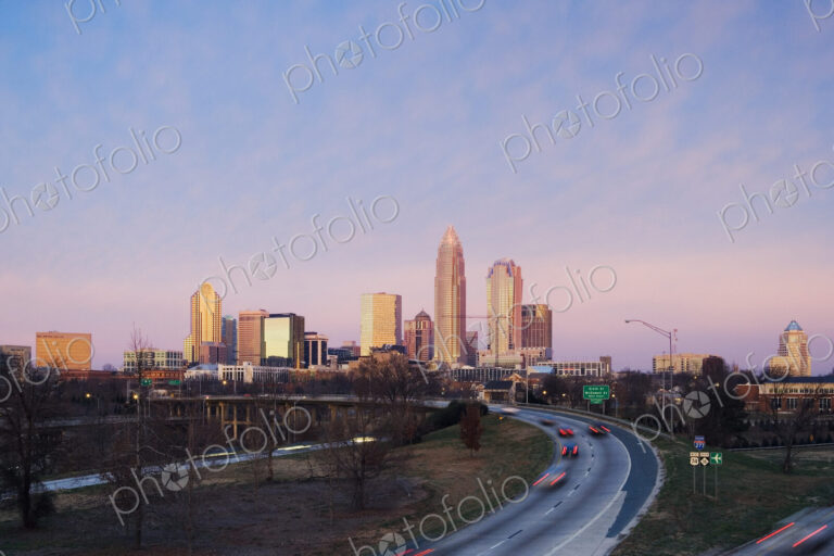 Charlotte Skyline at Sunrise