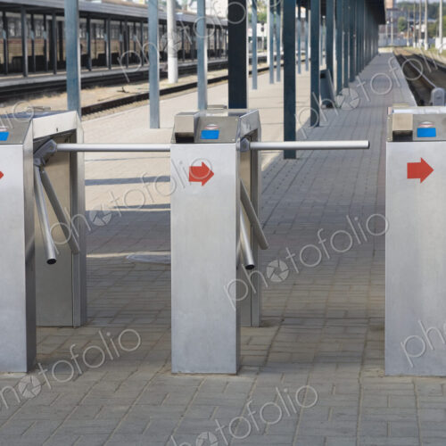 Checkpoint turnstile, electronic ticket gates for controlling passengers at a city…