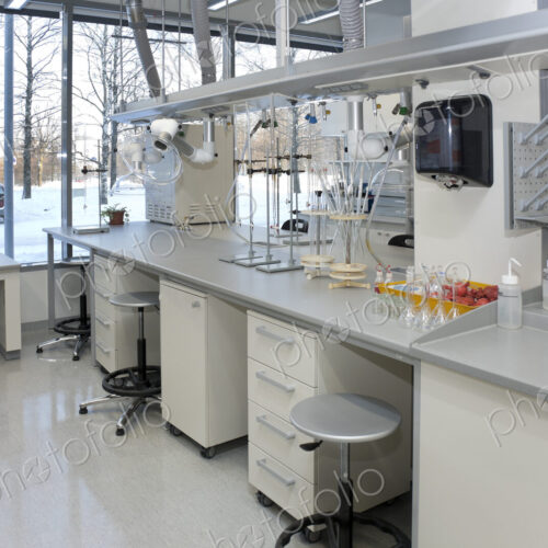 Chemistry laboratory at a university chemistry department .
