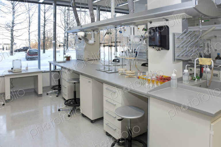 Chemistry laboratory at a university chemistry department .