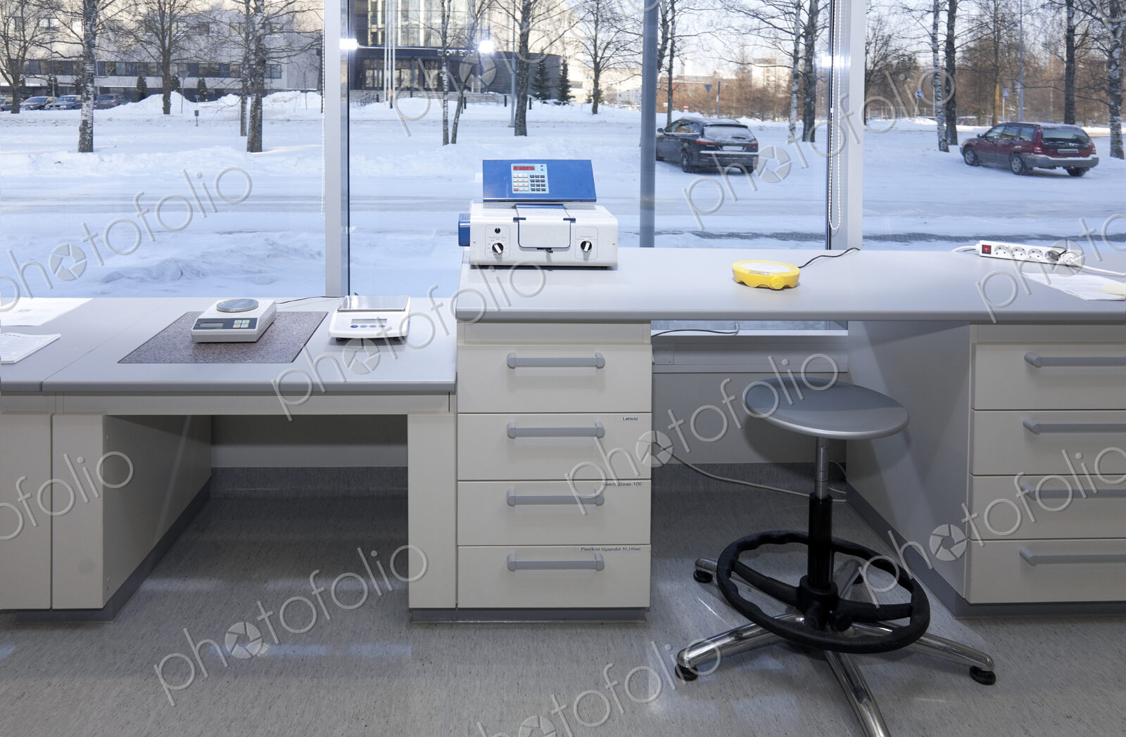 Chemistry laboratory at a university chemistry department .