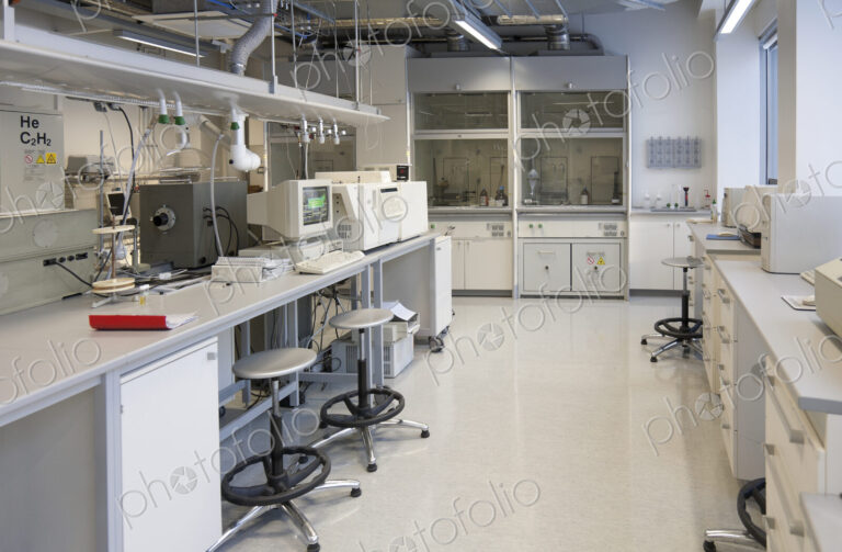 Chemistry laboratory at a university chemistry department .