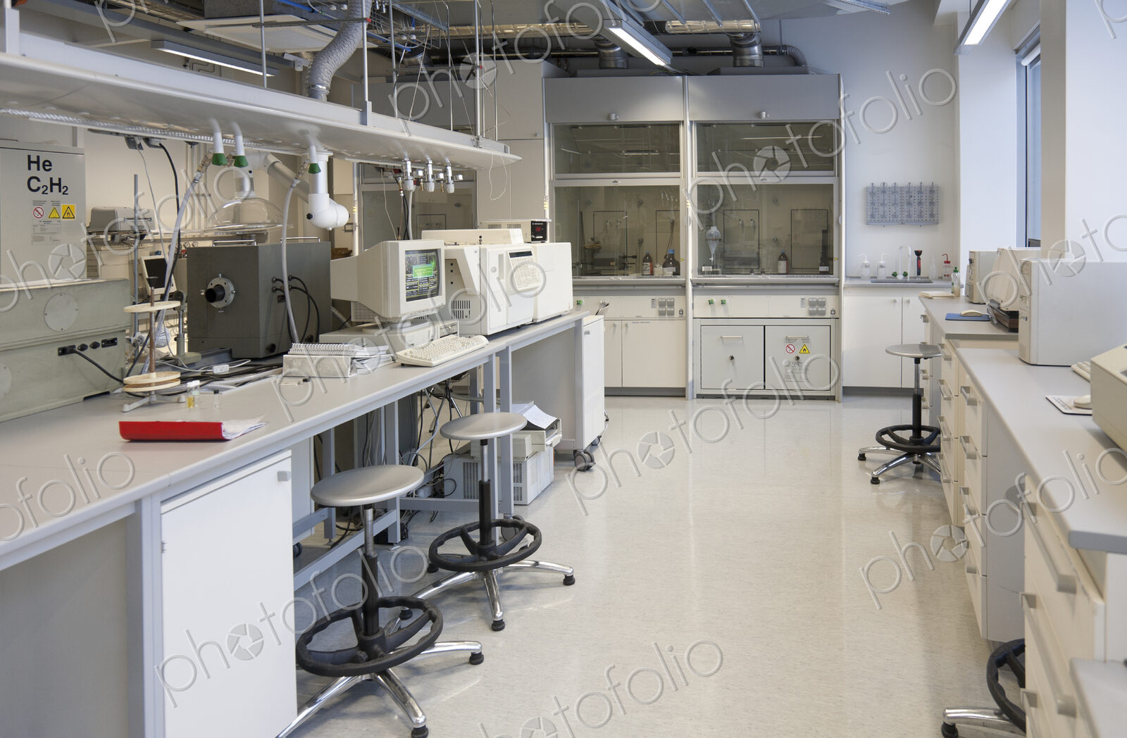 Chemistry laboratory at a university chemistry department .
