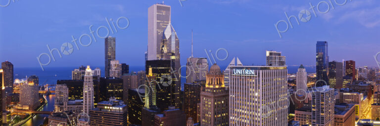 Chicago Skyline Looking Towards Lake Michigan