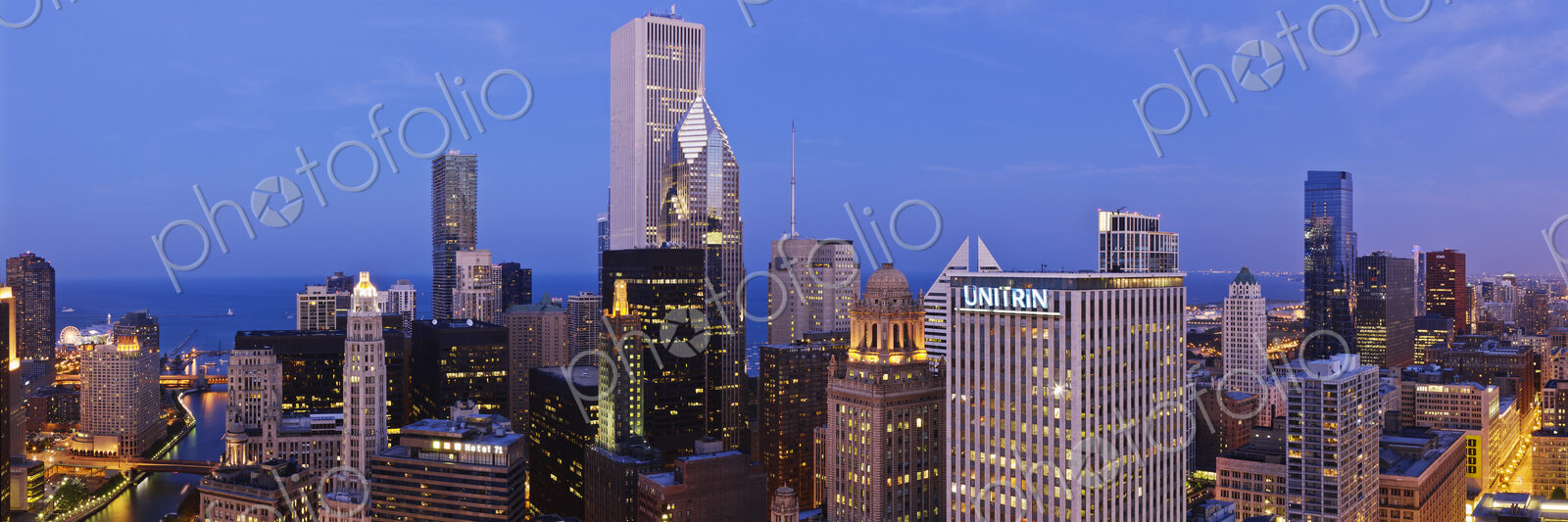 Chicago Skyline Looking Towards Lake Michigan