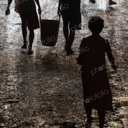 Children in the streets of Yangon, Myanmar