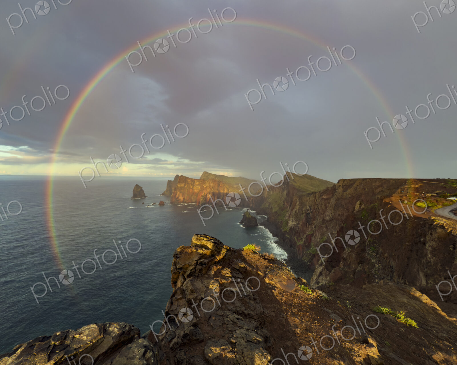 Circle Rainbow at Sunset from Miradouro de Sao Lorenzo, Funchal