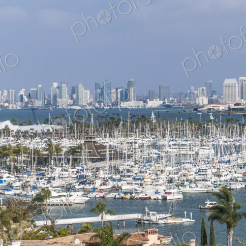 City skyline overlooking harbor, San Diego, California, United States City skyline overlooking harbor, San Diego, California, United States