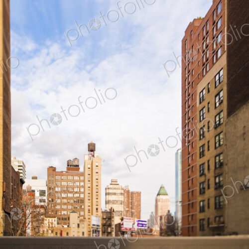 Cityscape Seen Between Buildings