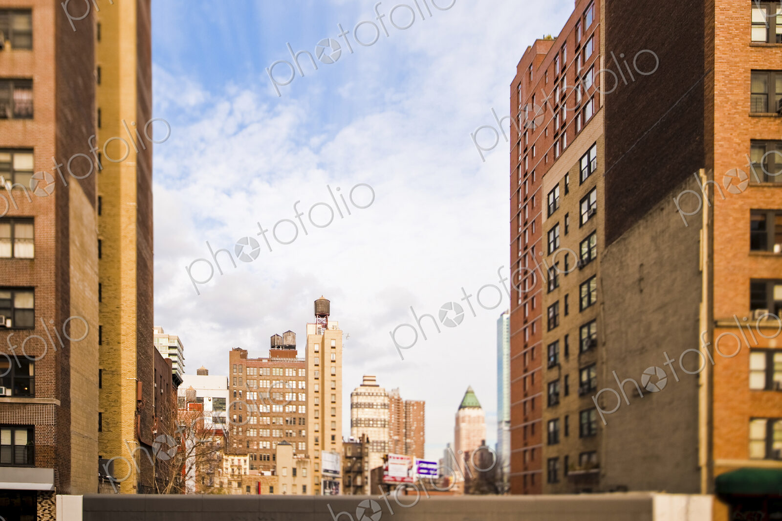 Cityscape Seen Between Buildings