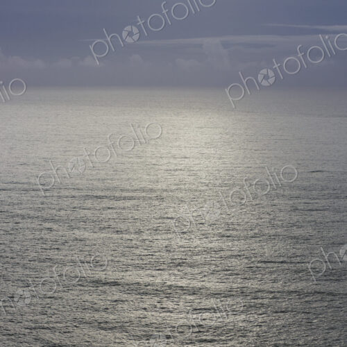 Clearing storm over vast ocean at dusk, Oregon