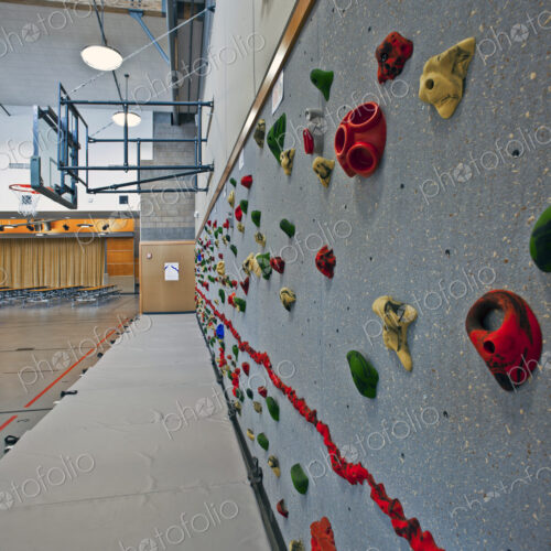 Climbing Wall in a Gym