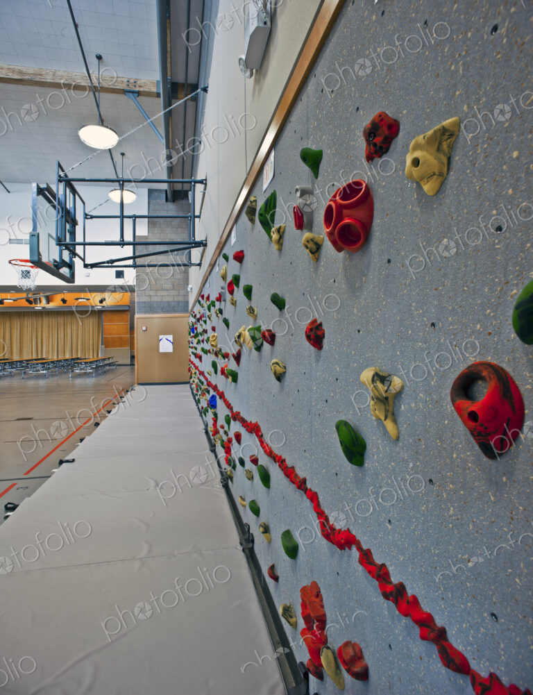 Climbing Wall in a Gym