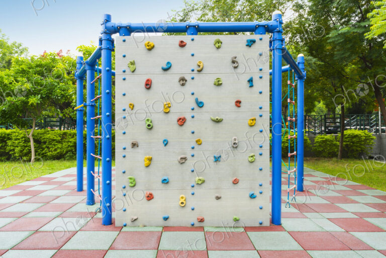 Climbing wall at playground