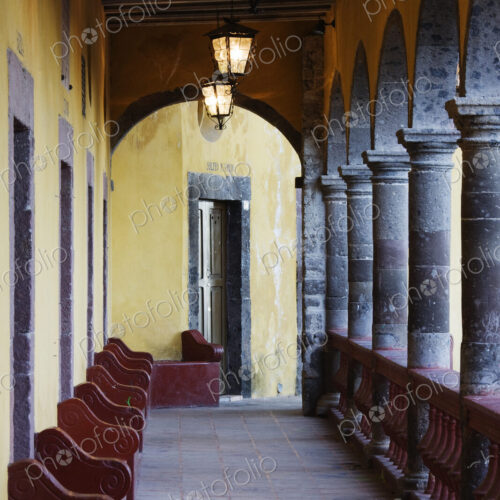 Cloisters in a historic church building in San Miguel de Allende Cloisters in a historic church building in San Miguel de Allende
