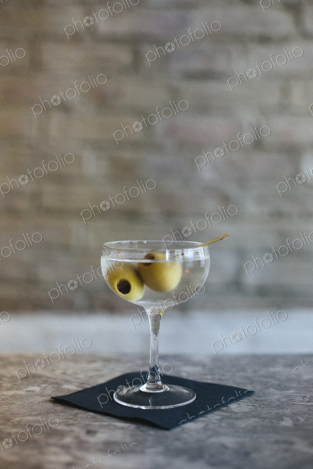 Close up of a Martini at a city restaurant.