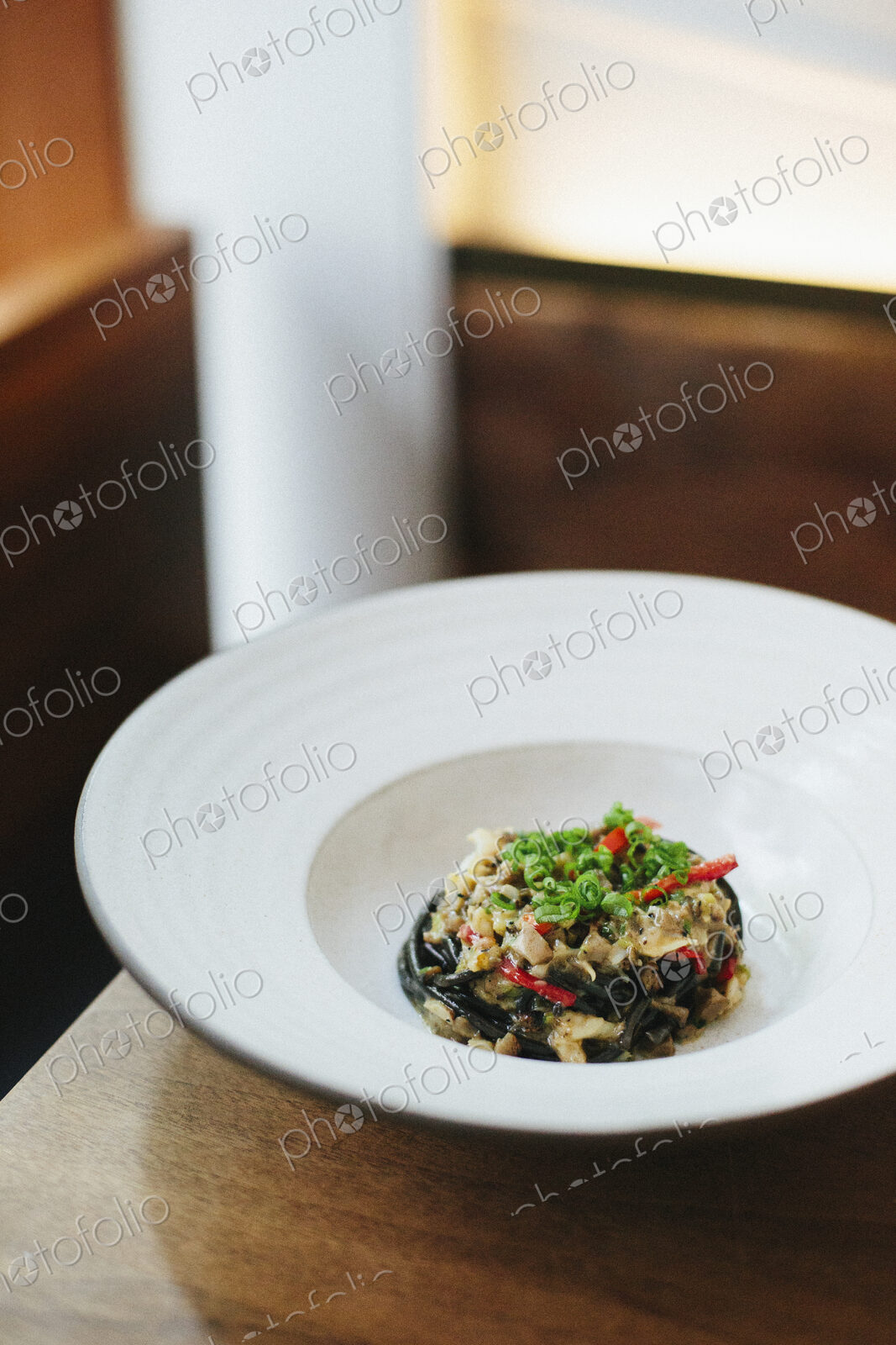 Close up of a plate of freshly prepared vegetables, an elegantly presented dish