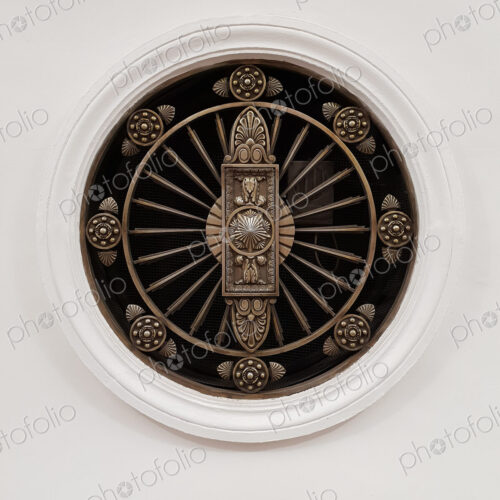 Close up of a roundel with designs. Close up of a roundel with designs.