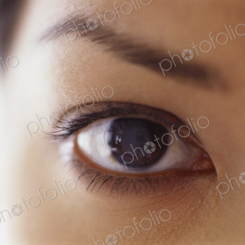 Close up of a young woman's face. Eye and eyebrow. Close up of a young woman's face. Eye and eyebrow.
