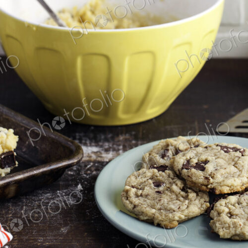 Close up of fresh baked cookies