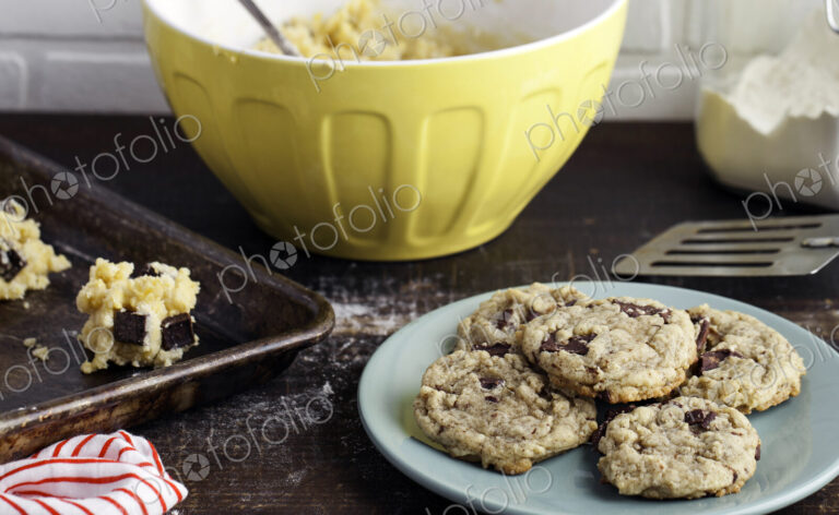 Close up of fresh baked cookies