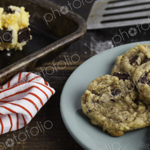 Close up of fresh baked cookies