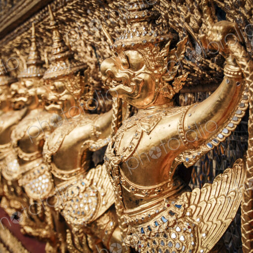Close up of golden shrine at Wat Pho Buddhist temple complex in Bangkok. Close up of golden shrine at Wat Pho Buddhist temple complex in Bangkok.